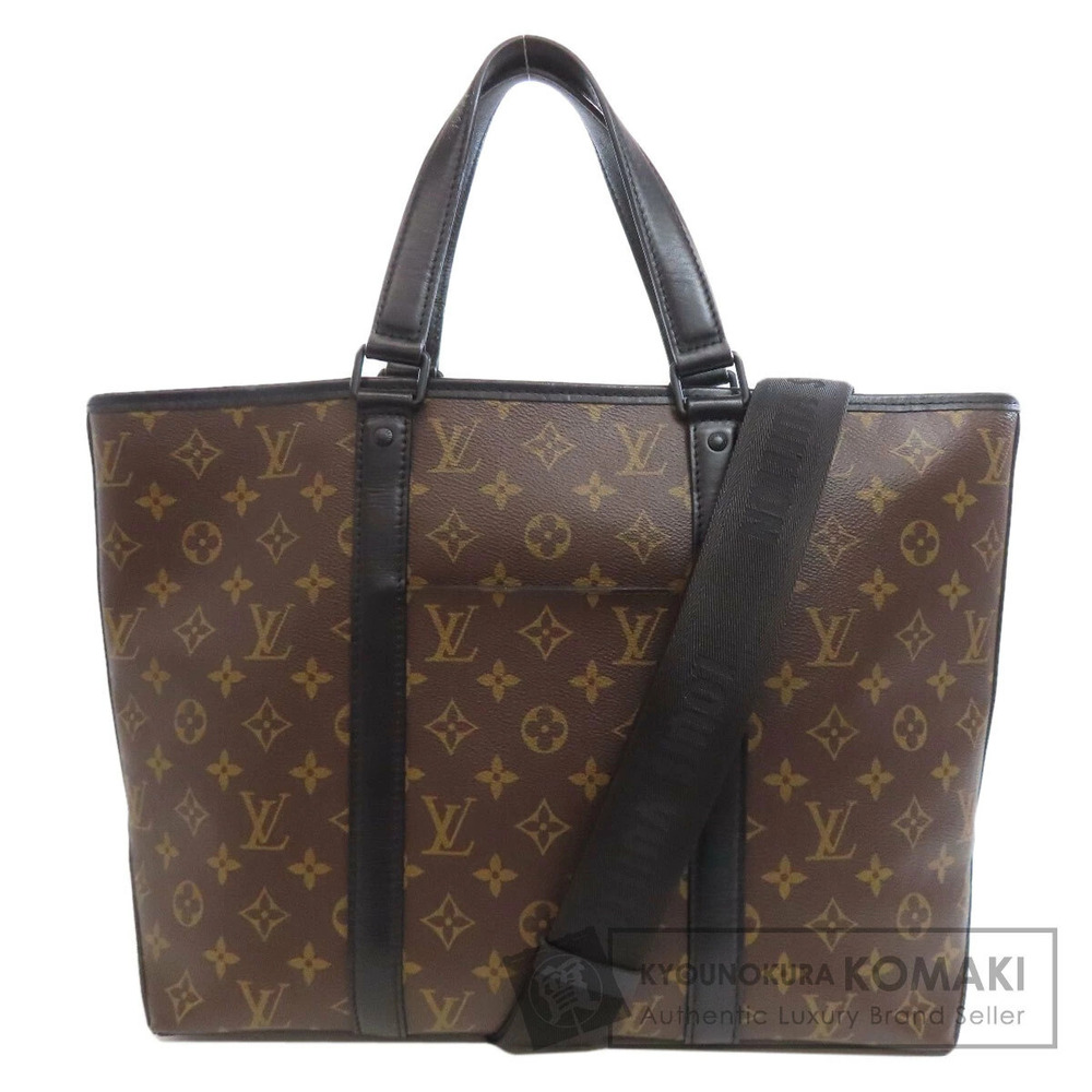 Louis Vuitton Macassar Brown Weekend Tote Bag Monogram Canvas